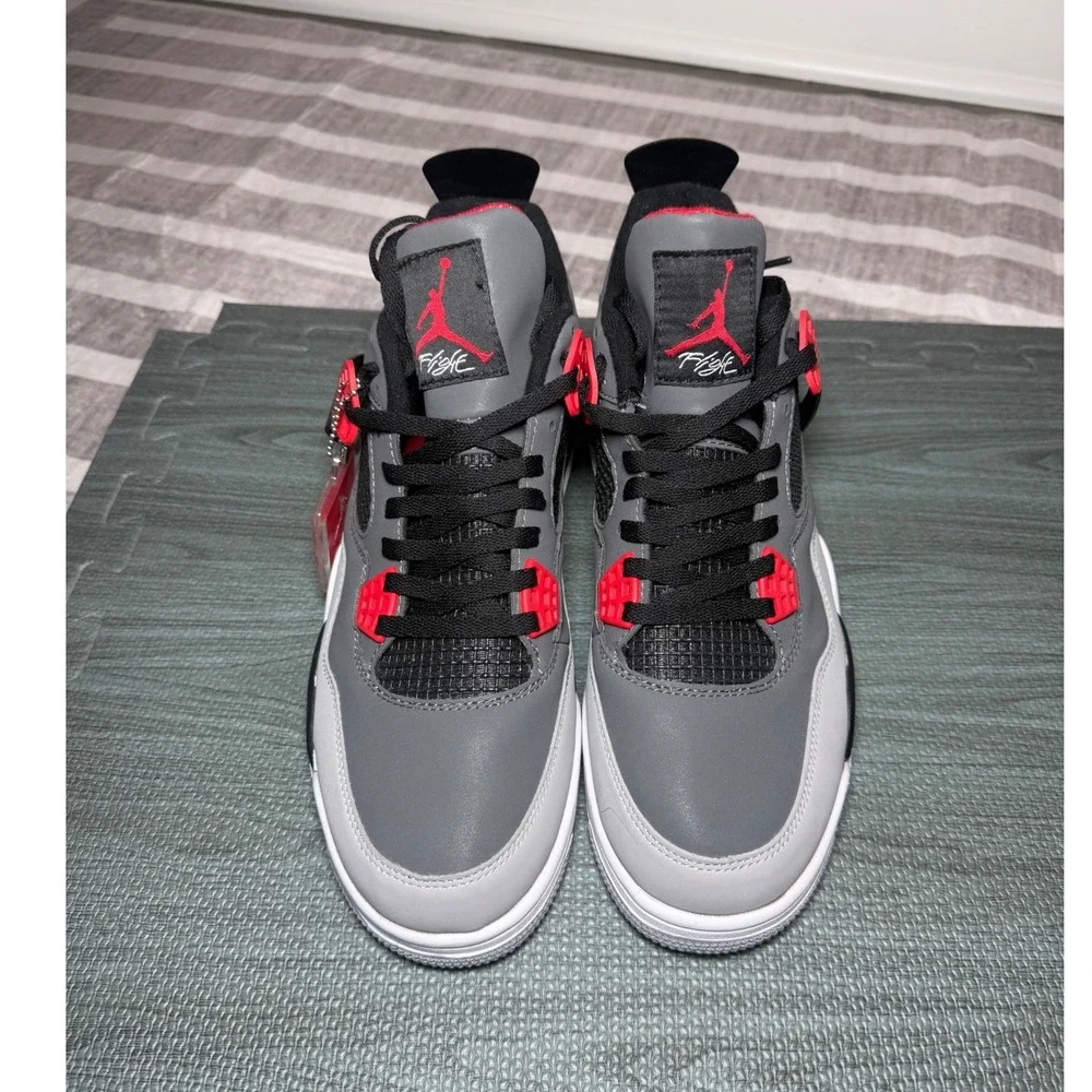 Jordan 4 Retro Infrared Dark Grey Black Cement Mens Size 13 DH6927-061